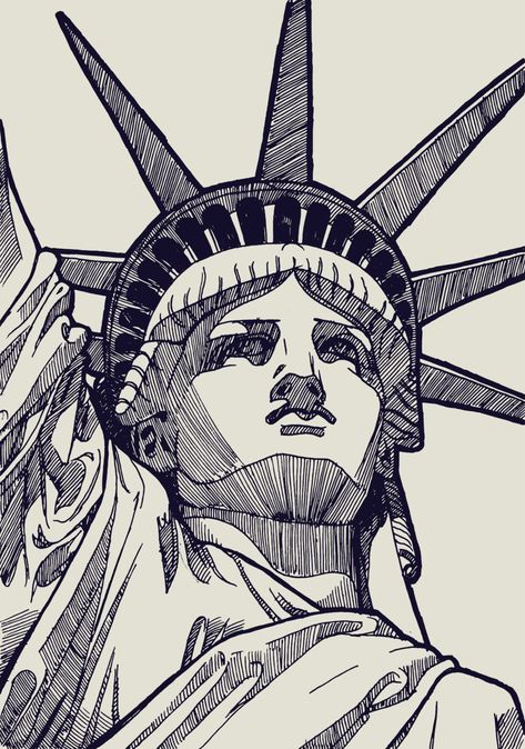 Anyone can be an infringer, including the United States Postal Service (the “U.S. Postal Service”). One famous copyright case involved the U.S. Postal Service’s use of an artist’s original creative rendition of the Statue of Liberty. Stache Of Liberty, Statue Of Liberty Coloring Page, State Of Liberty Drawing, Liberty Statue Drawing, Government Drawing, Statue Of Liberty Sketch, Anime Eyebrows, New York Drawings, State Of Liberty