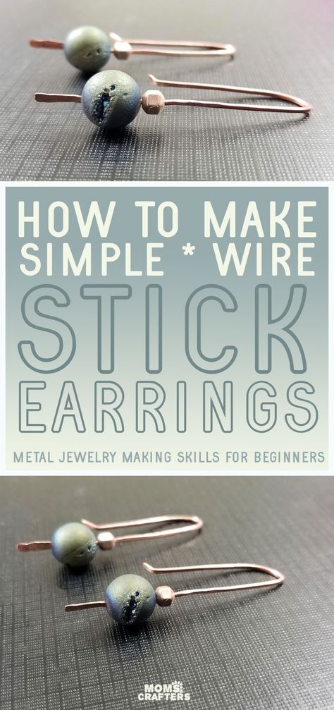 How To Package And Ship Earrings, Diy Earring Designs, Diy Metal Rings, Diy Dangle Earrings Ideas, Gemstone Earrings Handmade, Diy Metal Earrings, Metal Earrings Handmade, Diy Earrings Tutorial, Hoop Earrings Diy