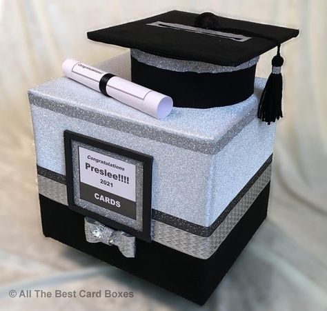 Handmade Graduation Gifts, Party Card Box, Halloween Wedding Decorations, Wedding Card Boxes, Wallingford Connecticut, Money Card Box, Graduation Box, Graduation Card Boxes, Rustic Card Box Wedding