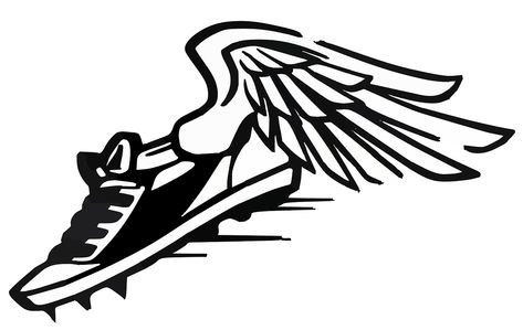 Running Shoes, Speed, Wings, Sneaker, Winged, Logo Running Symbol, Cross Country Running Training, Running Clipart, Running Drawing, Shoes Clipart, Wings Drawing, Cross Country Running, Track Shoes, Wing Shoes