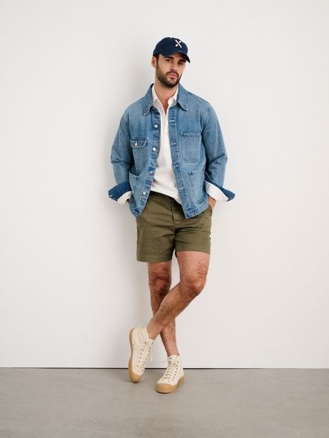 Indispensable summer jackets for men’s fashion 15 ideas Denim Jacket And Shorts Outfit Men, Jeans Shirt Outfit Men, Unique Mens Outfits, Men Bar Outfit, Denim Shirt Jacket Outfit, Blue Jean Jacket Outfits Men, Blue T Shirt Outfit Men, Denim Shirt Men Outfit, Denim Jacket Outfits Men