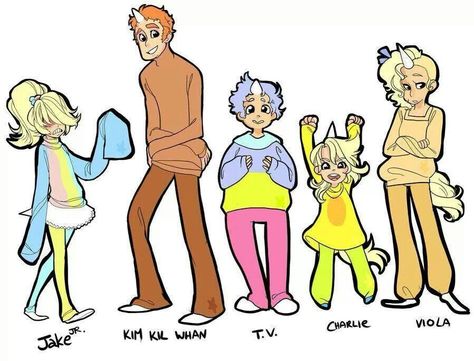 Jake's kids...but grew up so fast Kawaii, Fin And Jake, Lady Rainicorn, Marceline And Princess Bubblegum, Land Of Ooo, Dope Cartoons, Adventure Time Characters, Epic Characters, Pokemon Alola