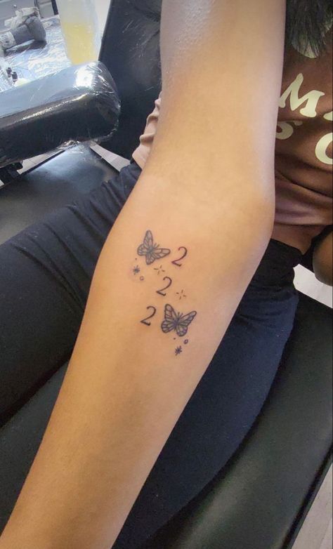 Butterfly Aquarius Tattoo, 111 Tattoo With Butterfly, Number And Butterfly Tattoo, Birth Year Tattoo With Butterfly, 222 With Butterfly Tattoo, 777 Tattoo With Butterfly, 222 Tattoo With Butterfly, Butterfly 999 Tattoo, Butterfly With Numbers Tattoo