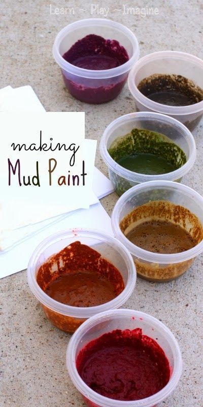 Mud Paint Recipe, Mud Paint, Forest School Activities, Paint Recipe, Homemade Paint, Nature School, Sensory Art, Outdoor Education, Mud Kitchen