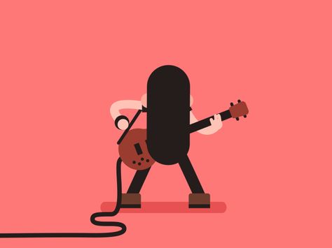 Heavy Metal Bassist/nNew way to discover Dribbble shots - Shot Bucket: https://itunes.apple.com/ua/app/id991758147 Animiertes Gif, Vector Animation, Seni Vintage, Motion Design Video, Motion Graphics Inspiration, Motion Graphics Design, Motion Design Animation, Animation Reference, Cartoon Gifs