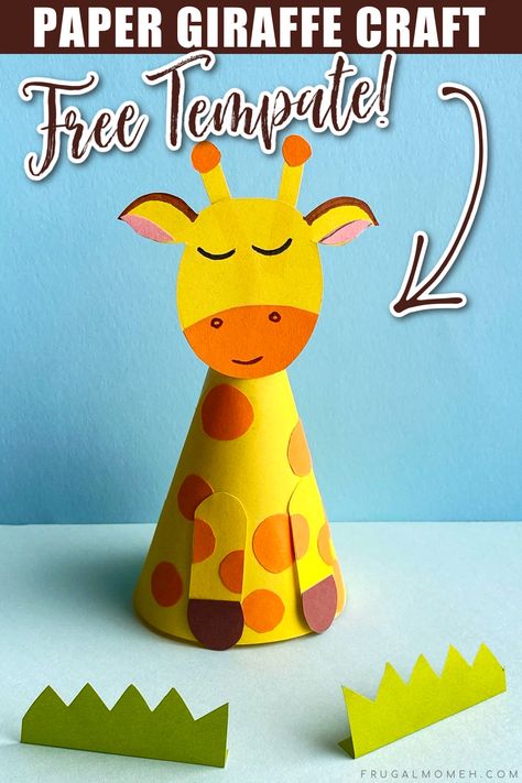 Giraffe Art Craft, Easy Giraffe Craft, How To Make A Giraffe, Giraffe Diy Crafts, Giraffe Arts And Crafts, Printable Giraffe Template, Giraffe Templates Free Printable, 3d Giraffe Craft, Giraffe Art For Kids