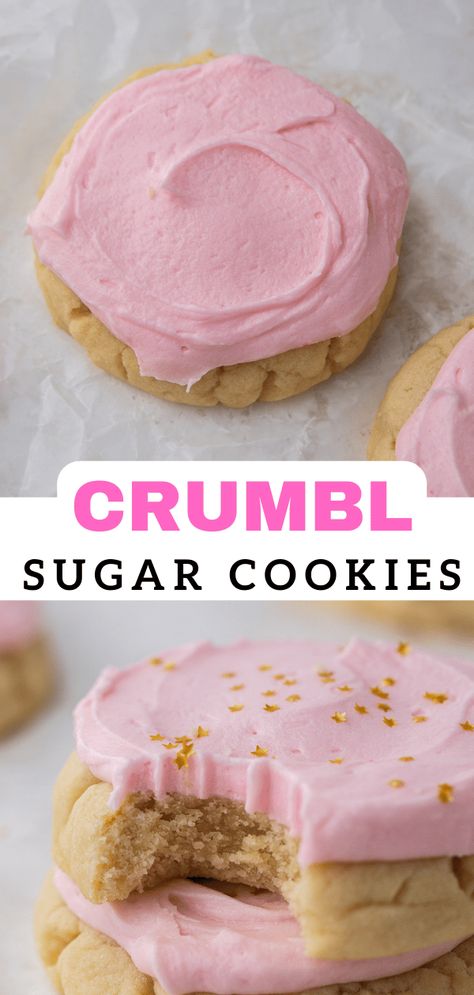 Crumbl Sugar Cookies, Crumble Cookie Recipe, Sugar Cookie Frosting, Easy Baking Recipes Desserts, Sweet Snacks Recipes, Tasty Baking, Baked Dessert Recipes, Lost 100 Pounds, Fun Baking Recipes