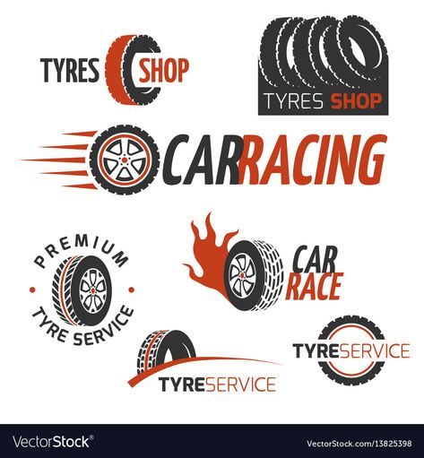 Logos, Auto Service Logo, Tire Vector, Service Illustration, Mechanics Logo, Tire Shop, Wheel Logo, Shop Car, Dinner For Kids