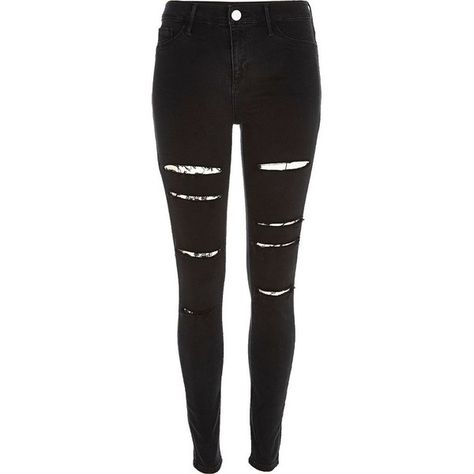 Torn Pants, Black Ripped Leggings, High Waisted Black Trousers, Pants Ripped, Ripped Leggings, Ripped Jeggings, Distressed Pants, Ripped Pants, High Waisted Black Leggings