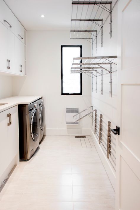 Laundry Room Storage Solutions, Diy Laundry Room Makeover, Contemporary Laundry Room, Laundry Room Paint Color, Laundry Room Paint, Utility Room Designs, Laundry Room Decorating, Bilik Air, Laundry Room Colors