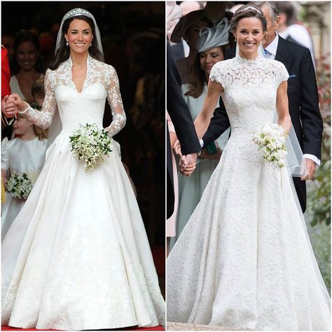 Giles Deacon, Kate And Pippa Middleton, Pippa Middleton Wedding Dress, Pippa Middleton Dress, Kate Wedding Dress, Kate Middleton Wedding Dress, Pippa Middleton Wedding, Kate Middleton Style Outfits, Middleton Wedding