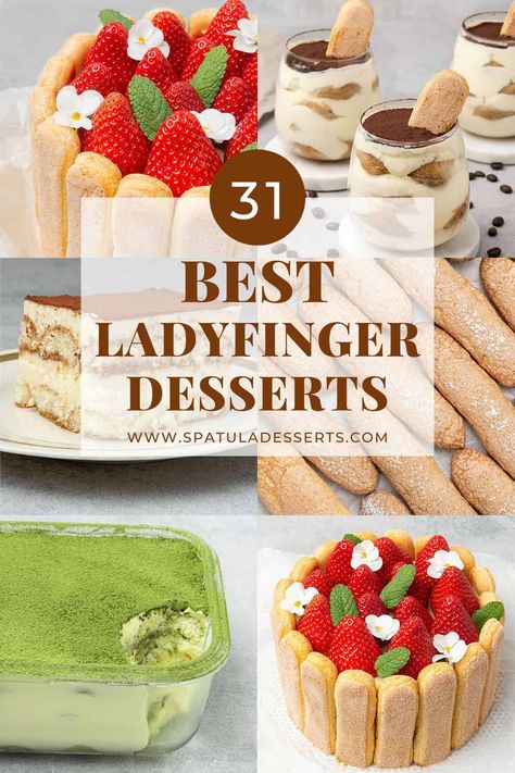 Pastel, Recipes With Ladyfingers Desserts, Lady Finger Cake Recipe, Ladyfinger Desserts, Ladyfingers Dessert, Easter Finger Food, Lady Fingers Dessert, Lady Fingers Recipe, Finger Food Desserts