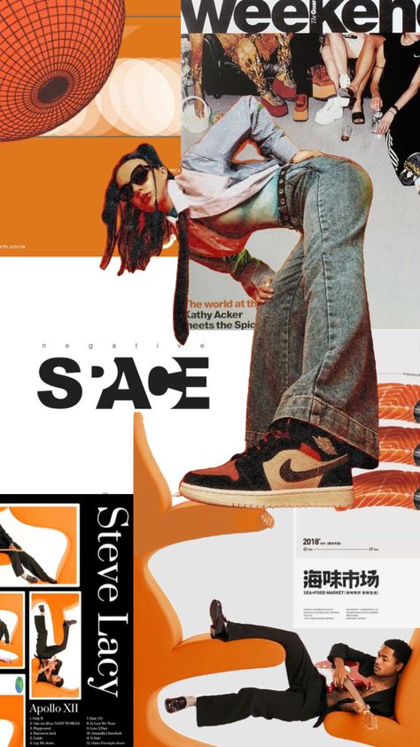 #art #aesthetic #mood #moodboards #orange #orangeaesthetic #stevelacy #nike #streetwear #streetstyle Fashion Magazine Streetwear, Street Fashion Mood Board, Fashion Design Streetwear, Mood Board Streetwear, Street Wear Mood Board, Nike Mood Board, Streetwear Fashion Magazine, Streetwear Fashion Editorial, Streetwear Brand Aesthetic