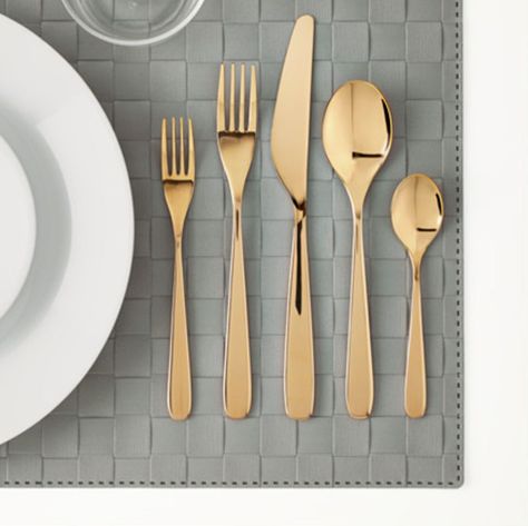 Stop what you're doing and check out these 21 new products from the 2018 IKEA catalogue Brass Cutlery, Brass Utensils, Brass Flatware, Ikea Catalogue, Ikea New, Ikea Catalog, Eating Utensils, Cutlery Sets, Dessert Salads