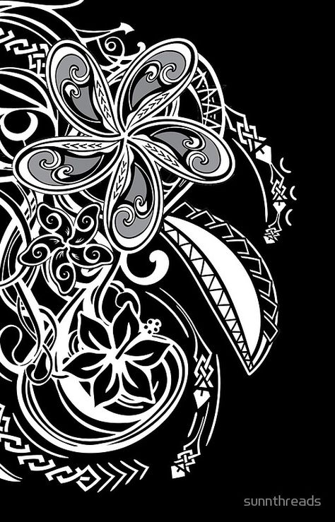 Hawaiian Black And White Tribal Threads Polynesian Tattoos Women, Polynesian Art, Polynesian Tattoo Designs, Samoan Tattoo, Hawaiian Tattoo, Hawaiian Art, Polynesian Designs, Tattoo For Women, Maori Tattoo