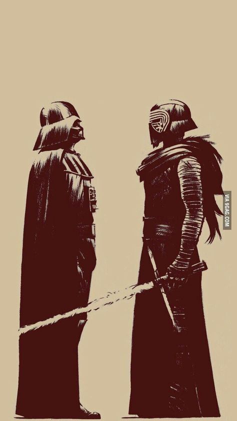 Which one??? - 9GAG Darth Vader Kylo Ren, Darth Vader Star Wars, Anakin Vader, Dark Vador, Ben Solo, Cuadros Star Wars, Vader Star Wars, Star Wars Wallpaper, Wow Art