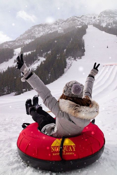 Banff Winter Activities: Tubing at Mt Norquay. One of the best things to do in Banff National Park, Canada #explorecanada #canadatravel Banff Winter, Things To Do In Winter, Things To Do In Banff, Banff National Park Canada, Winter Things, Banff Canada, Snow Tubing, Snow Photography, Calgary Canada
