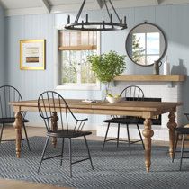 Three Posts™ Gulbranson Extendable Dining Table | Wayfair Old Dining Table Modern Chairs, Large Dining Room Table For 12, Dining Room Furniture Ideas, Gathering Friends, Modern Farmhouse Dining Table, Large Dining Room Table, Wood Base Dining Table, Dining Table With Leaf, Pine Dining Table