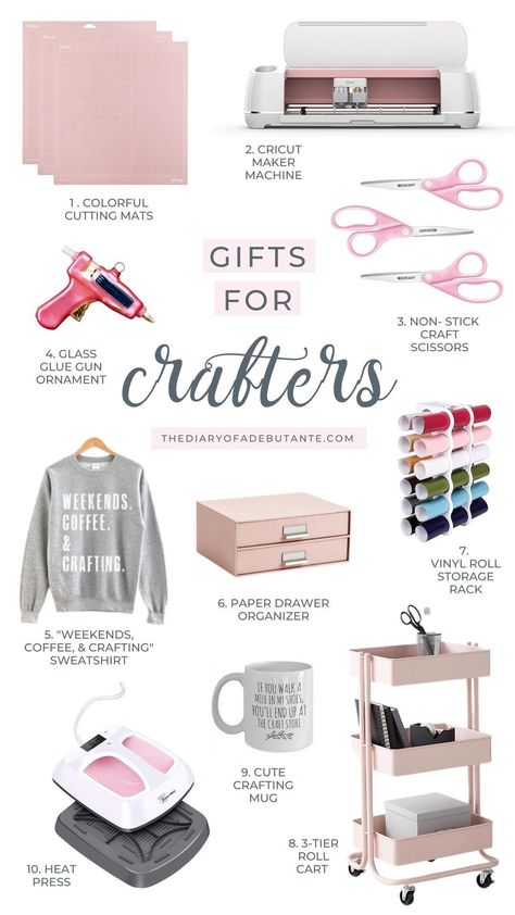 If you've got craft lovers on your Christmas shopping list, blogger Stephanie Ziajka rounds up a handful of great gifts for crafters in today's 2021 Christmas gift guide. Click through for the full list of gifts for crafty people on Diary of a Debutante! #crafting #crafter #giftguide #giftideas #craftlovers Gifts For Crafty People, Gifts For Crafters, Wine Gifts Diy, Entertaining Hacks, List Of Gifts, Christmas Shopping List, Crafter Gift, Budget Friendly Gift, Clever Gift