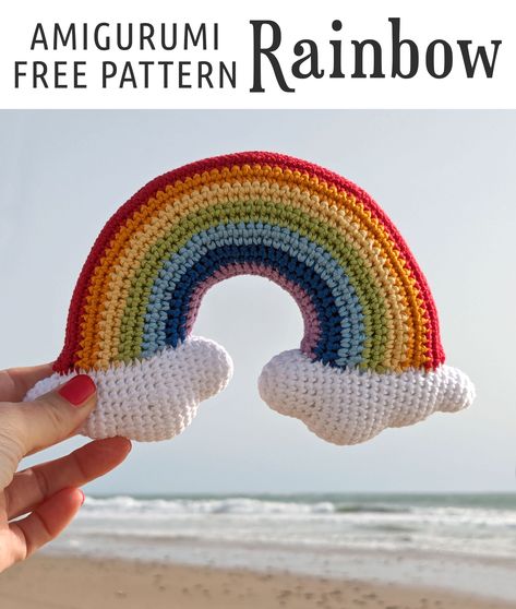 Rainbow Amigurumi: Free Pattern | Amigurumi Patterns, Free Crochet Rainbow Patterns, Crochet Rainbow Amigurumi, Rainbow Amigurumi Free Pattern, Crochet Rainbow Pattern Free, Arco Iris Crochet, Gay Crochet, Crochet Rainbow Pattern, Rainbow Amigurumi