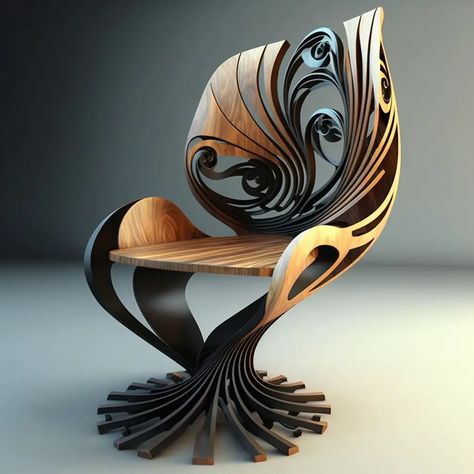 Ancient Persian Art, Chair Art, Unusual Furniture, Fantasy Furniture, Woodwork Projects, Artistic Furniture, Woodworking Cabinets, Furniture Design Chair, Woodworking Books