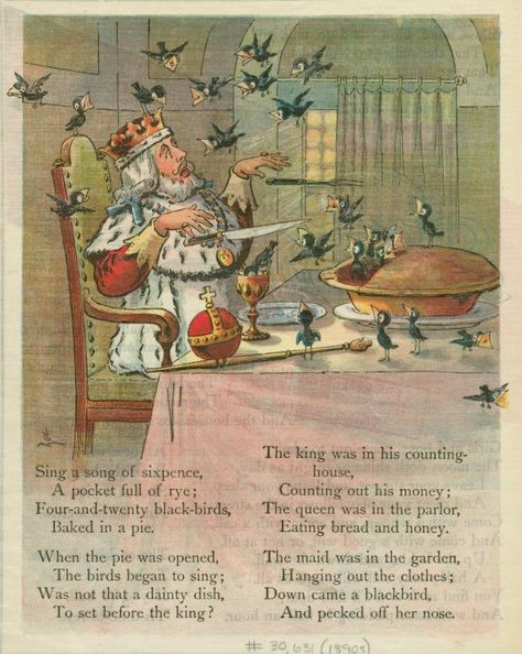 Sing a song of sixpence. - NYPL Digital Collections Nursery Rhymes, Sing A Song Of Sixpence, Sing A Song, Book Writer, New York Public Library, A Song, Public Library, Christmas Ideas, Vintage World Maps