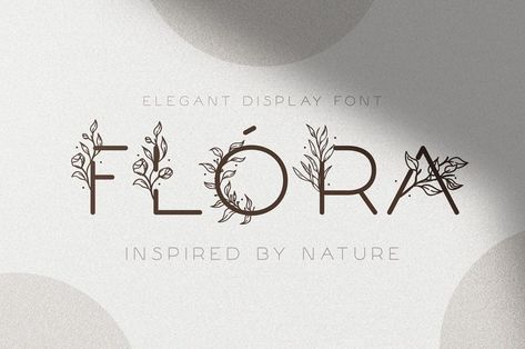 36 Floral Fonts to Create Perfect Botanical Compositions - The Designest Botanical Lettering Fonts, Floral Typography Design, Botanical Logo Ideas, Nature Typography Design, Botanical Lettering, Botanical Font, Floral Fonts, Floral Logos, Gcse Graphics