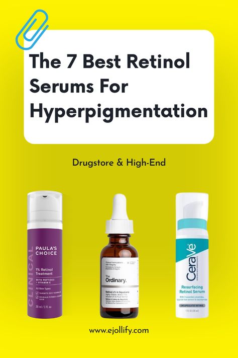 Retinol For Hyperpigmentation: 7 Best Retinols & How To Use Them Hyperpigmentation Mask, Removing Hyperpigmentation, Hyperpigmentation Serum, Skin Care Hyperpigmentation, Treat Hyperpigmentation, Best Retinol, Skin Hyperpigmentation, Cream For Dark Spots, Treating Hyperpigmentation