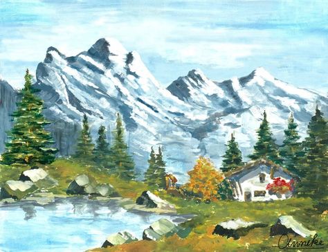 Switzerland by Anneke Hut Switzerland Watercolor Paintings, Switzerland Painting Easy, Switzerland Drawing Easy, Switzerland Painting Acrylic, Switzerland Watercolor, Switzerland Drawing, Switzerland Illustration, Switzerland Painting, Switzerland Art