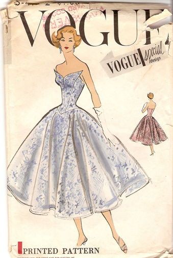 Vogue S-4772; ©1957; ONE PIECE DRESS “EASY TO MAKE”. Two-piece circular skirt with circular... Vintage Fashion Sketches, Vintage Vogue Covers, Vintage Vogue Sewing Patterns, Mode Retro, Patron Vintage, Vogue Vintage, Fashion Magazine Cover, Vintage Dress Patterns, Vogue Sewing