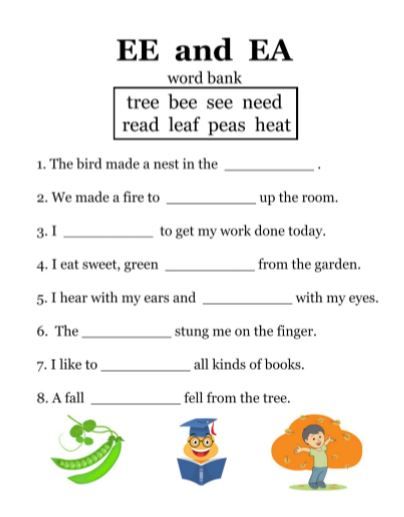 English Grade 2 Free Printable, Dipthongs Worksheets Free Printable, Phonics Syllabus, Dipthongs Worksheets, Ee Sound, Phonics Rhymes, Free Phonics Activities, Vowel Teams Worksheets, Ea Words