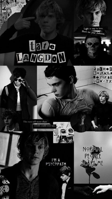 edit of evan peters as tate langdon in american horror story season 1: murder house (2011) #evan #peters #evanpeters #AHS #americanhorrorstory #model #man #handsome #aesthetic #vibe #cute Tate Langdon Background, Tate Langdon Collage, Tate Langdon Wallpaper Iphone, Tate Langdon Drawing, Tate Langdon Wallpapers, American Horror Story Season 1, Tate Ahs, Kawaii Yellow, Evan Peters American Horror Story