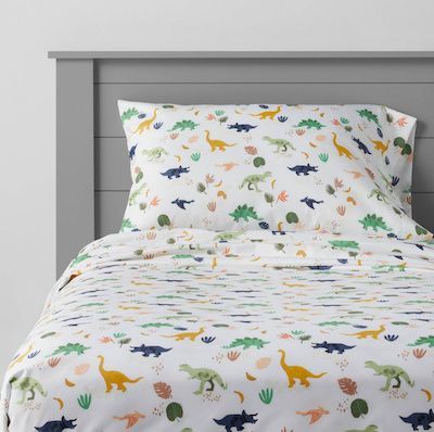 Dinosaur Sheets, Kids Sheet Sets, Dinosaur Room Decor, Dinosaur Room, Kids Sheets, Big Kid Bed, Cute Bedding, Pillow Fort, Twin Sheets