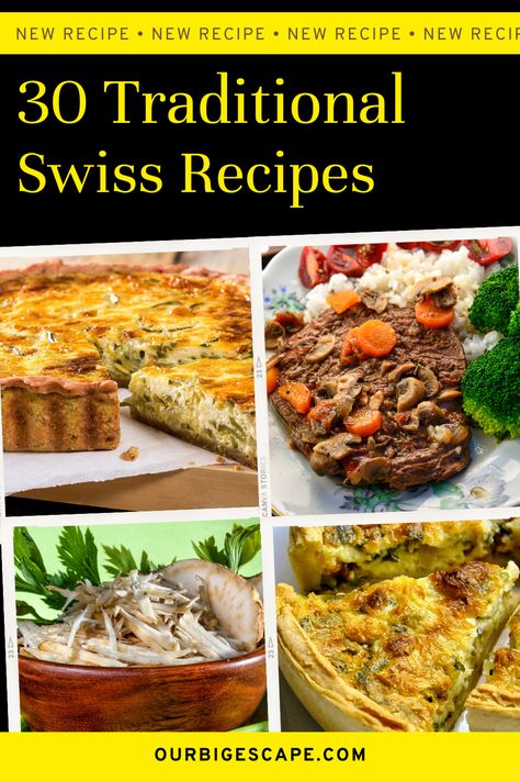 Authentic Swiss Recipes - Traditional Recipes from Switzerland your family will fall in love with. Try all of these great Swiss recipes we found on our trip to Switzerland. Essen, Traditional Swiss Recipes, Swiss Breakfast Traditional, Swiss Cooking Recipes, Swiss Dinner Recipes, Swiss Recipes Traditional, Recipes From Switzerland, Swiss Food Traditional, Switzerland Food Recipes