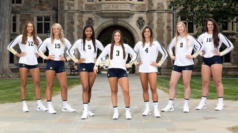 University Of Michigan Volleyball, Michigan Volleyball, Volleyball History, Maize And Blue, Coaching Volleyball, Big Ten, Indiana University, Volleyball Team, Go Blue