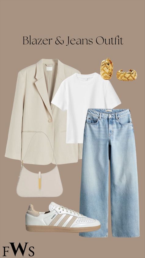 Clothing Looks For Women, Work Summit Outfits, Pinterest Spring Outfits, Nice Brunch Outfit, Outfit Jeans Blanc, Business Casual Outfits White Pants, Denver Spring Outfits, White And Blue Jeans Outfit, Cute Casual Work Outfits Summer