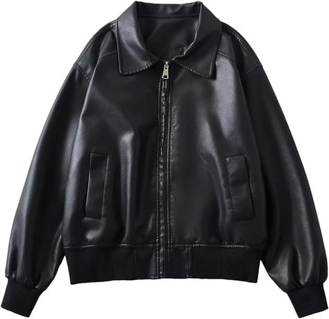 Amazon.com: Deals Today Prime Women Plus Size Bomber Jacket Women Faux Pu Leather Zip Up Coat Trendy Lapel Long Sleeve Baggy Outerwear Motorcycle Jacket Y2K Clothes : Sports & Outdoors Jacket Y2k, Y2k Jacket, Y2k Clothes, Short Jacket, Streetwear Women, Jacket Women, Concert Outfit, Motorcycle Jacket, Coats For Women