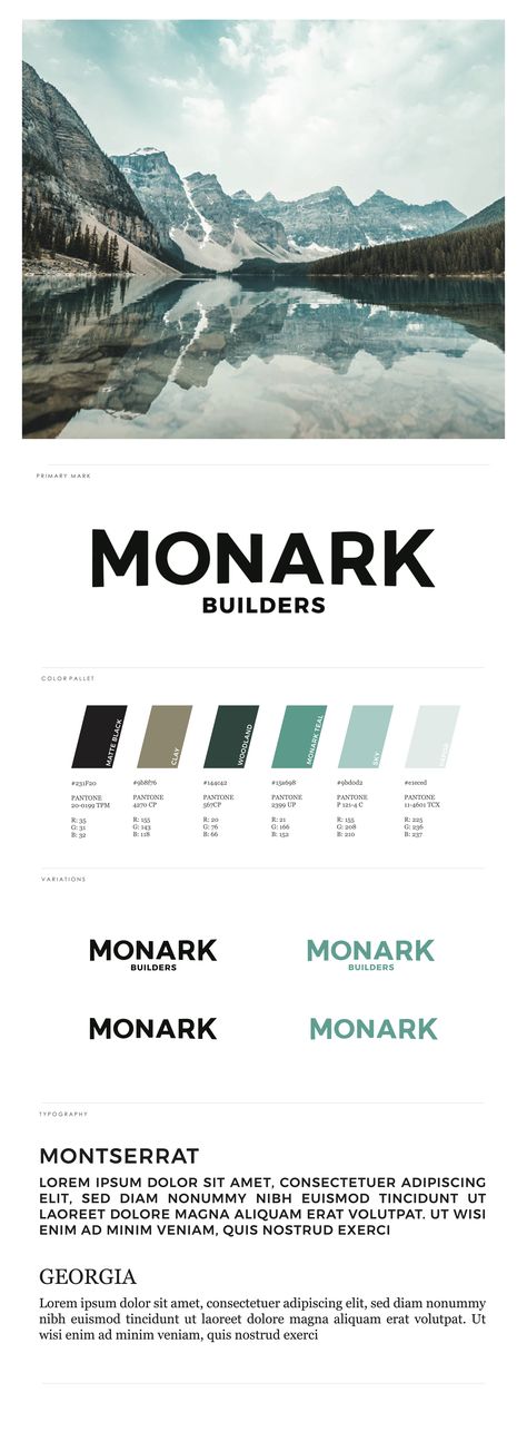 Monark Builders branding. Brand book. Color Pallet. Logo Variations. Modern. Clean. Construction company logo. Construction Color Palette, Construction Logos, Construction Company Logo, Logo Variations, Construction Branding, Product Branding, Engineering Companies, Logo Presentation, Branding Inspo