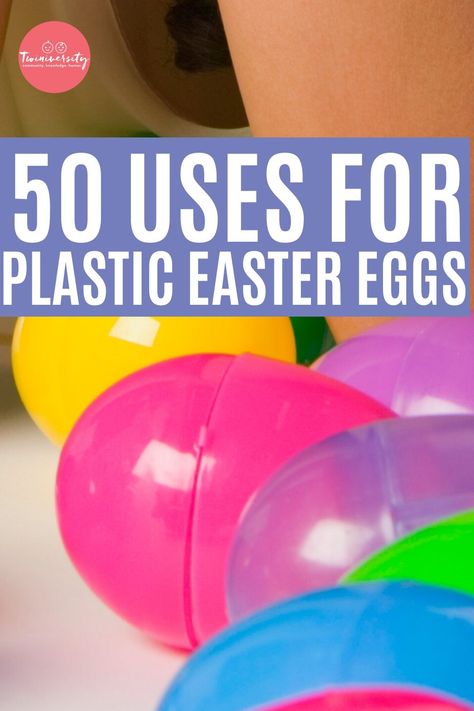 Are you wondering what you are going to do with all those plastic Easter eggs? Surprisingly, there are many uses for plastic Easter eggs. Here are 50 suggestions... #easteregg #eastereggs #plasticeastereggs #dyi #craft #kidscraft #eastercraft #eastereggs #plasticeasteregg #eastertime #reusableeastereggs Crafts With Easter Eggs, What To Put In Plastic Easter Eggs, Plastic Eggs Decorating, Plastic Egg Games, Crafts With Plastic Eggs, Diy Crafts Using Plastic Easter Eggs, What To Do With Plastic Easter Eggs, Crafts Using Plastic Easter Eggs, Crafts With Plastic Easter Eggs