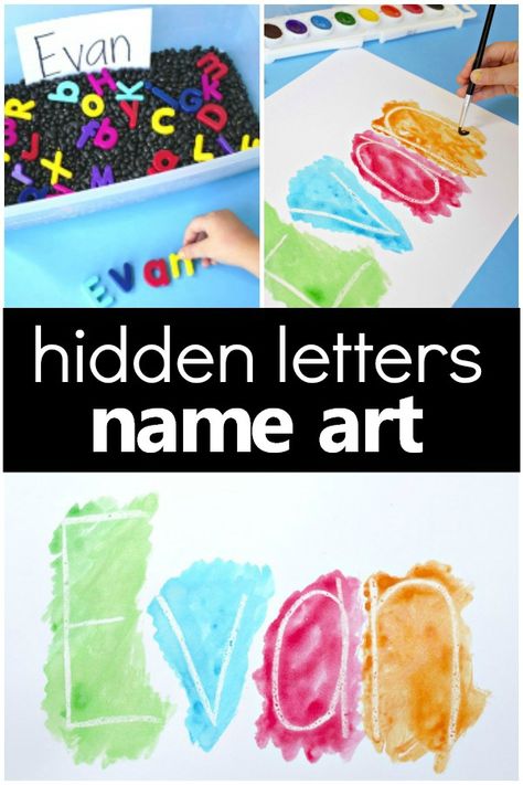 Name Art Preschool, Name Activities Preschool, Name Activity, Kindergarten Names, Preschool Names, Art Preschool, Preschool Art Projects, Kindergarten Art Projects, Name Crafts