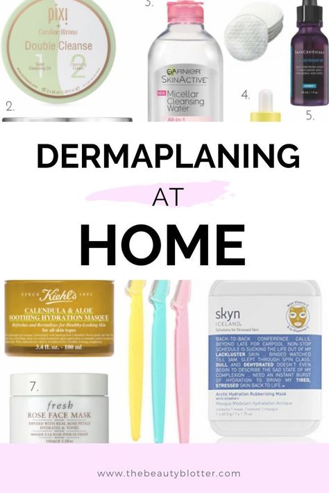 One of my biggest beauty secrets is dermaplaning. I share the benefits of diy dermaplaning at home, as well as a step-by-step tutorial video and a before and after. Dermaplaning at home is completely safe and the effects are amazing - baby smooth and fuzz free skin that is ready for makeup application. Diy Dermaplaning At Home, Diy Dermaplaning, Dermaplaning At Home, French Beauty Secrets, Diy Buch, Make Up Tools, Garnier Skin Active, Derma Roller, Layers Of Skin