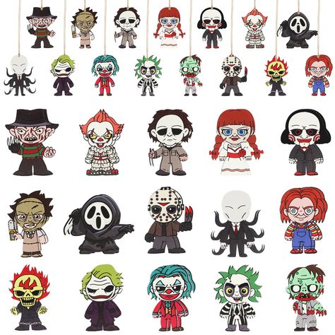 Halloween Xmas Tree, Spooky Projects, Scary Woods, Halloween Hanging Decorations, Halloween Horror Movies, Horror Stuff, Characters Design, Horror Halloween, Horror Movie Characters