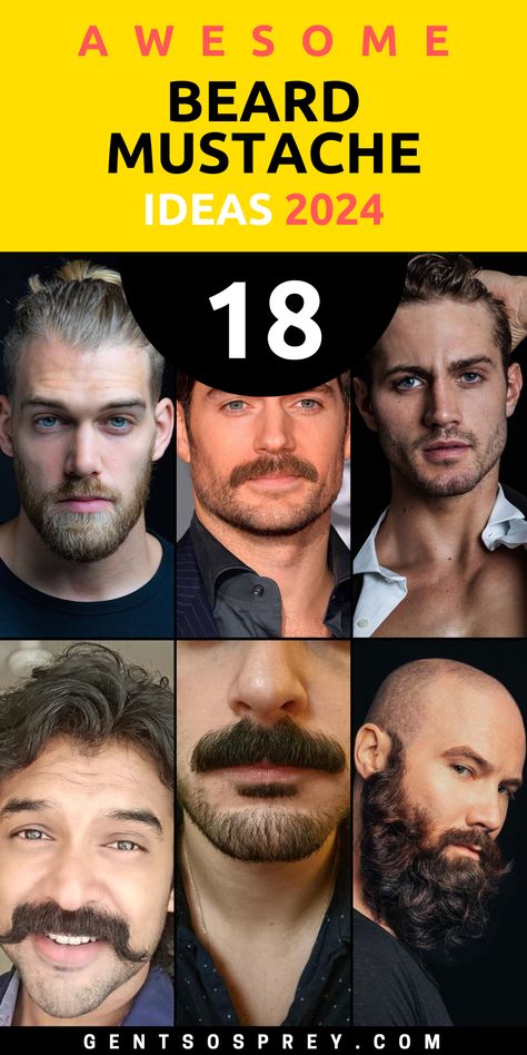 Elevate your facial grooming game with our 18 Beard Mustache Ideas for 2024. Explore a diverse range of beard and mustache styles to suit every personality and preference. From classic full beards to trendy short styles, our curated collection caters to all, including black men looking for stylish options. Embrace the art of facial hair styling and redefine your look in 2024 with our aesthetic and up-to-date ideas. Walrus Mustache Style, Types Of Moustaches, Beard And Mustache Styles For Men, Mustache Beard Styles, Men’s Mustache Styles, Types Of Beards Style, Beard Mustache Styles, Bald With Mustache, Men’s Facial Hair