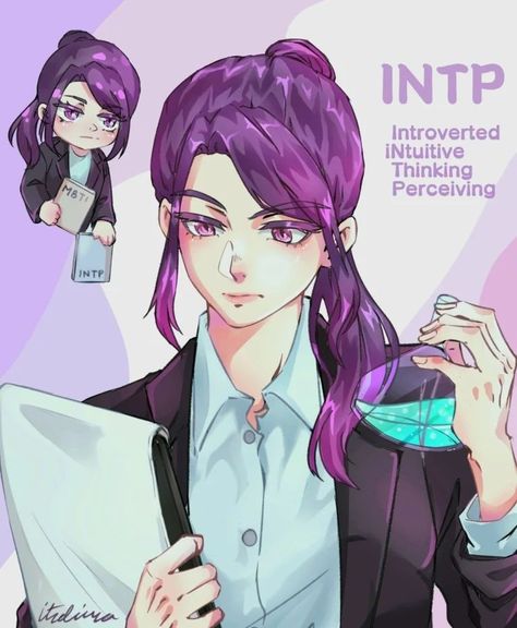 @itzdiira Intp Profile Picture, Intp Entj Fanart, Mbti Intp Fanart, Mbti Characters Fanart, Intp Fanart Icons, Intp X Istp Mbti Fanart, Intp Personality Fanart, Intp Mbti Art, Intp Fanart