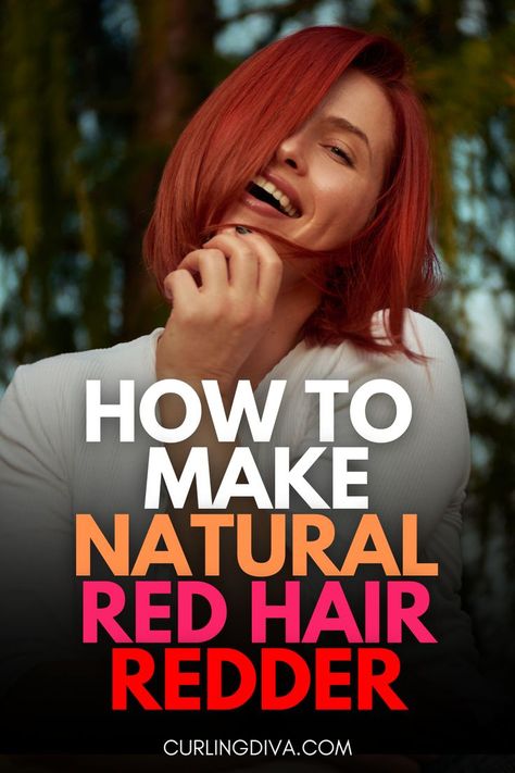 How to make natural red hair redder How To Brighten Red Hair, Hair Gloss For Redheads, Fine Red Hair, Diy Red Hair, Red Hair Care, Natural Red Hair Dye, Red Hair Fade, Best Red Hair Dye, Red Hair Shampoo