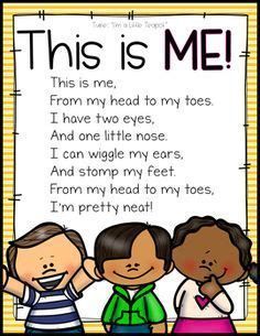 All About Me Theme, All About Me Preschool Theme, Kindergarten Poems, Preschool Poems, Me Preschool Theme, September Preschool, Classroom Songs, Kindergarten Songs, All About Me Preschool