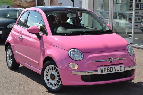 We have acquired one of only 500 Special Edition Pink Fiat 500's at Feeder Road! She sure stands out doesn't she! #Fiat #500 #SpecialEdition #Pink #Rare Fiat 500 Pink, Pink Fiat, Cute Small Cars, Girly Cars, Pink Range Rovers, Car Interior Diy, New Fiat, Small Luxury Cars, Barbie Car