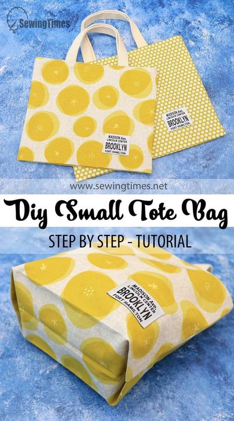 Bag To Sew Free Pattern, Simple Small Bags To Sew, Diy Pillow Cases Easy, Easy Bag Making, Small Cloth Bags Diy, Small Simple Sewing Projects, Sew A Bag Easy, Small Bag Patterns To Sew Simple, Easy Sewing Tote Bag