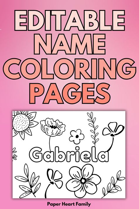 8 Fun Editable Name Coloring Pages To Print Name Coloring Pages Personalized Free, Editable Name Coloring Pages, Name Coloring Sheets, Things To Print, Office Activities, Name Coloring Pages, Elementary Classroom Themes, Homeschooling Curriculum, Daisy Scouts