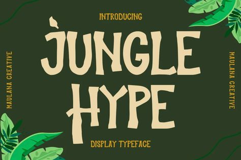 Jungle Hype Display FREE Font | Deeezy Font Procreate, Logo Illustration Design, Display Typeface, Book Titles, Classic Fonts, Typeface Font, Photo Texture, Commercial Fonts, Creative Fonts